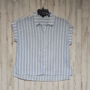 Sanctuary Striped Linen Blend Shirt